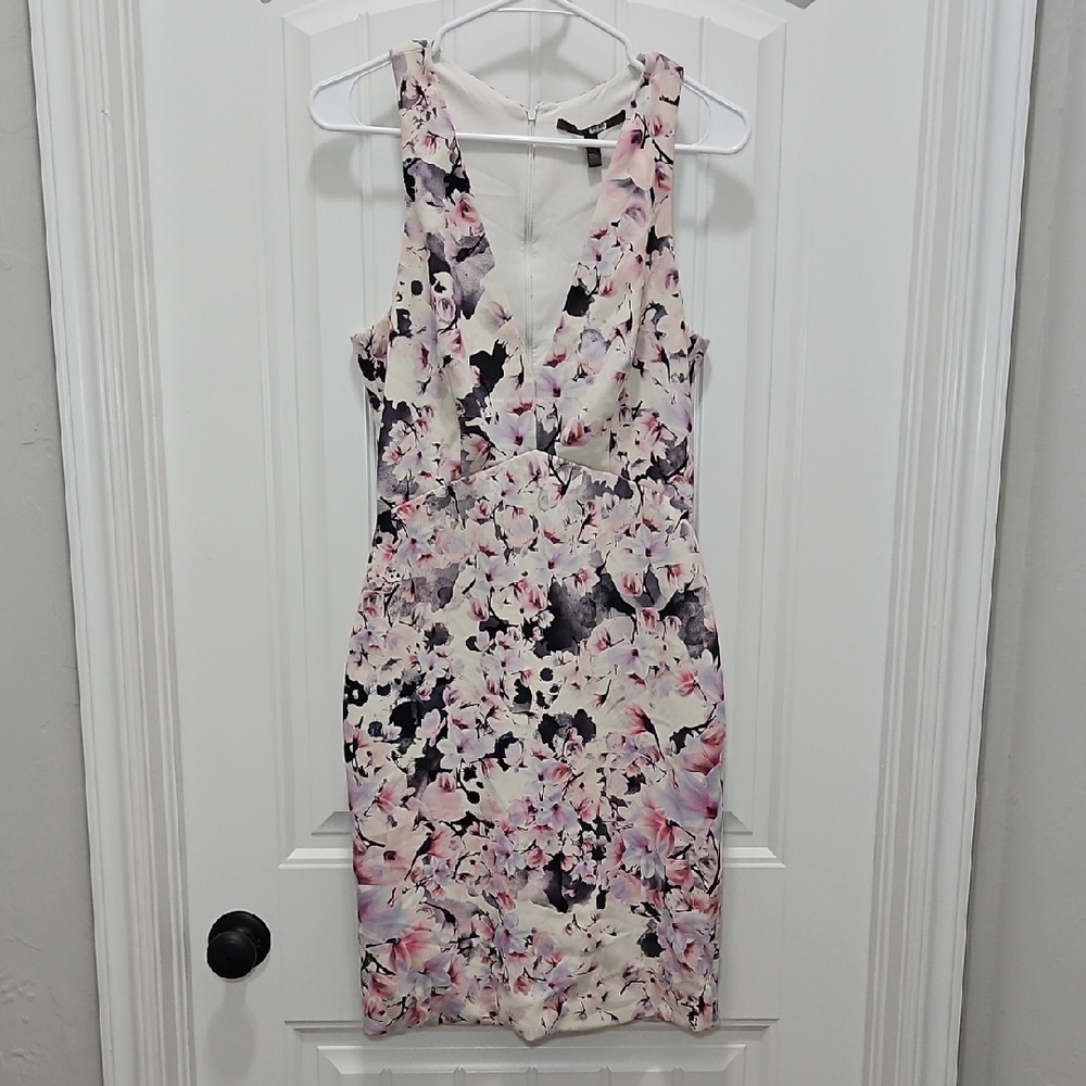 Gabriela Cadena Pink Floral Bloom Silk Dress